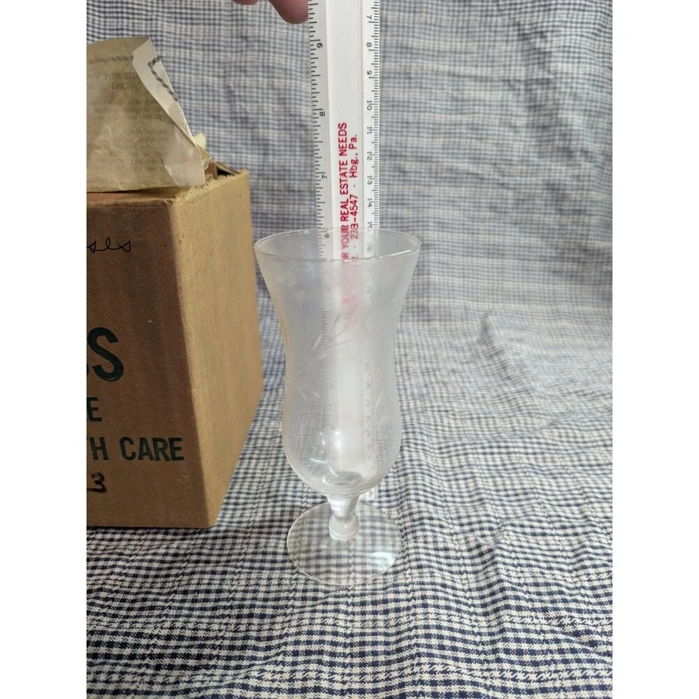 Set Of 4 Princess House Crystal Heritage Parfait Cocktail Dessert Glasses